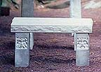 limestone carved bench