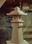 stone carved japanese garden lantern