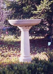 carved stone garden birdbaths